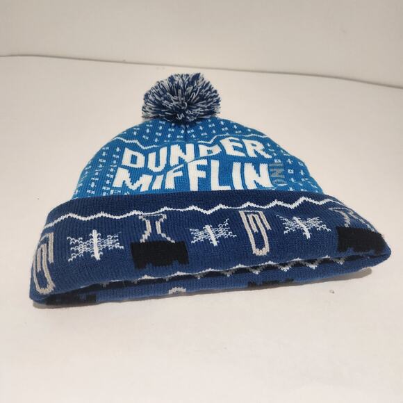 Dunder Mifflin Paper Company blue pom beanie, Official Merchandise 2021 OSFM - Picture 6 of 6